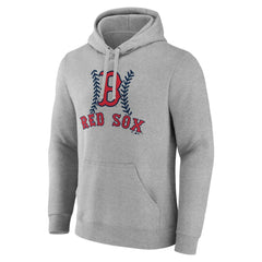 Boston Red Sox Personalized Name & Number Fastball Pullover Hoodie - Gray