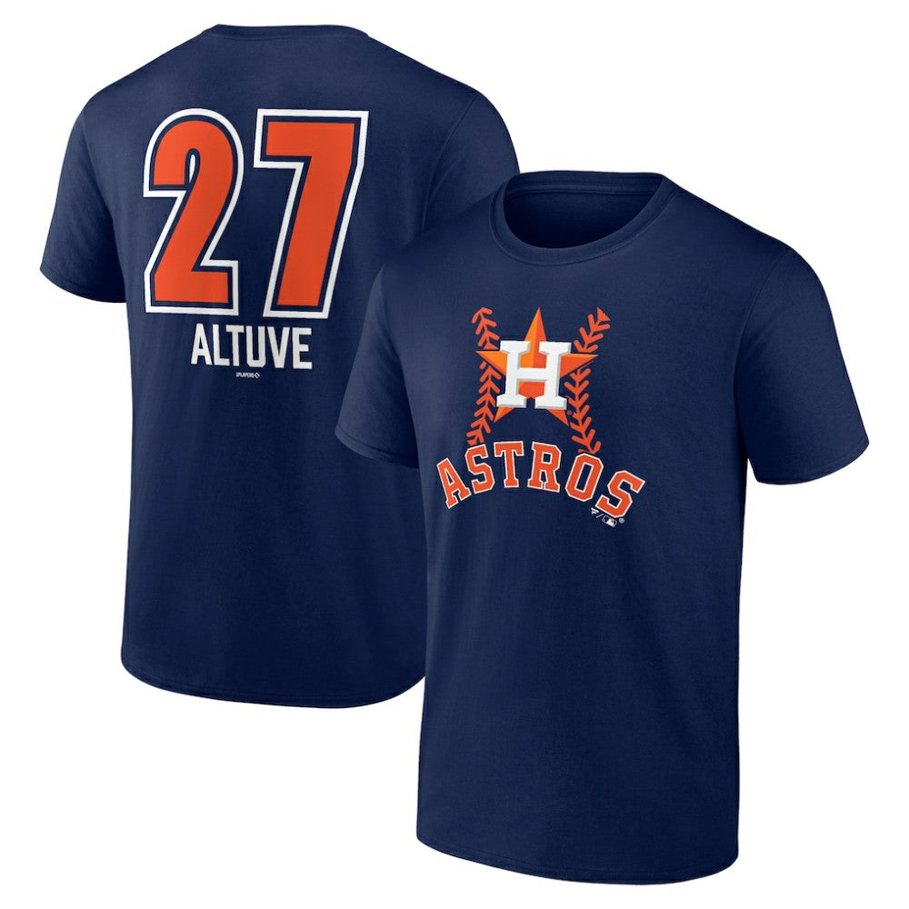 Jose Altuve Houston Astros Fastball Player Name & Number T-Shirt - Navy