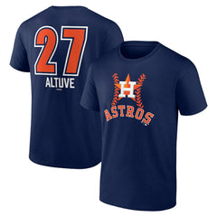 Jose Altuve Houston Astros Fastball Player Name & Number T-Shirt - Navy