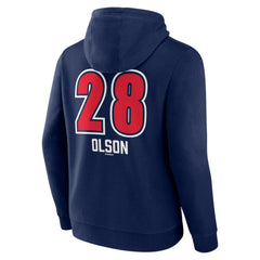 Matt Olson Atlanta Braves Fastball Player Name & Number Pullover Hoodie - Navy