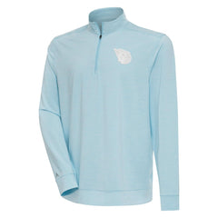 Cleveland Guardians Antigua Bright Quarter-Zip Pullover Top - Powder Blue