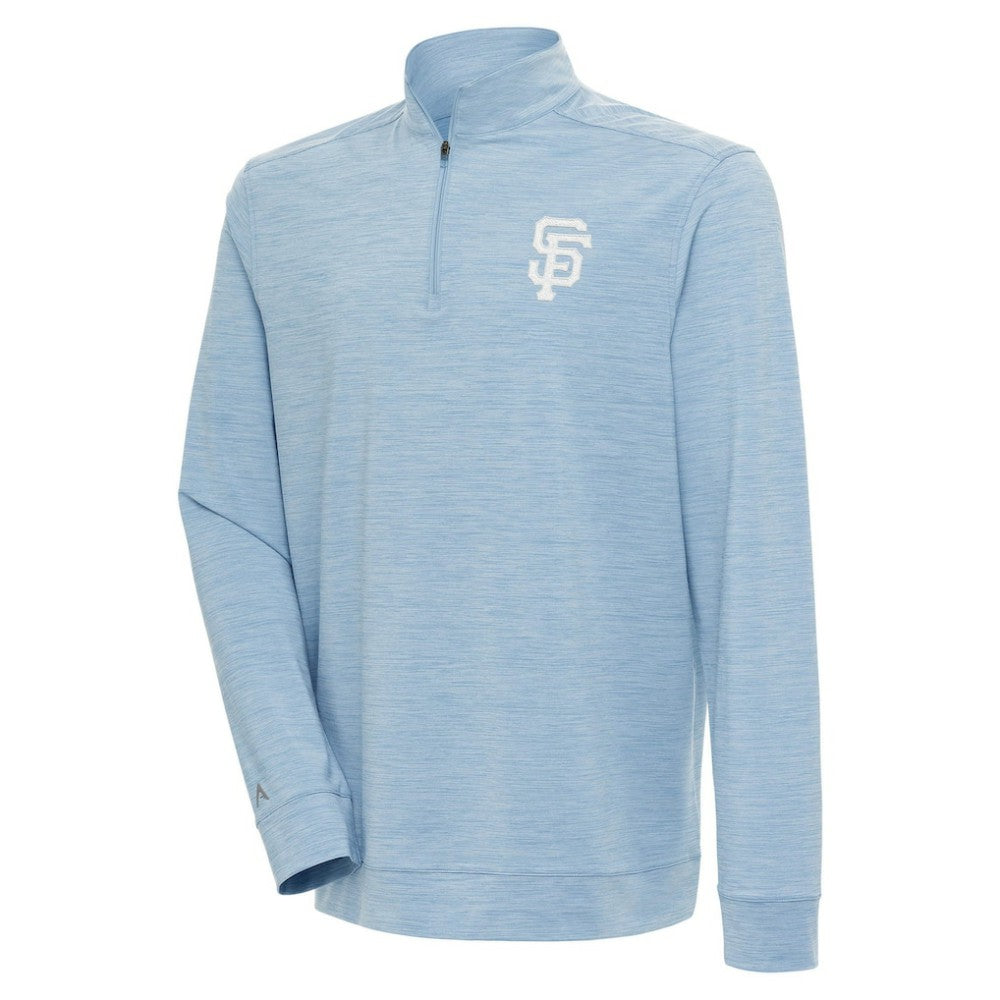 San Francisco Giants Antigua Bright Quarter-Zip Pullover Top - Light Blue