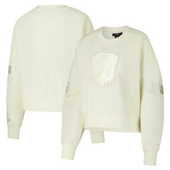 NFL Cleveland Browns Pro Standard Triple Tonal Cropped Fleece Pullover Sweatshirt