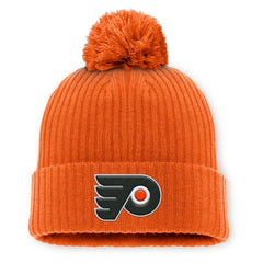 Philadelphia Flyers Fanatics Primary Logo Cuffed Knit Hat with Pom