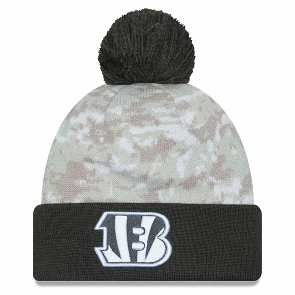 NFL Cincinnati Bengals Youth 2024 Salute To Service Cuffed Pom Knit Hat