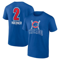Nico Hoerner Chicago Cubs Fastball Player Name & Number T-Shirt - Royal