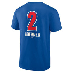 Nico Hoerner Chicago Cubs Fastball Player Name & Number T-Shirt - Royal