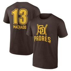 Manny Machado San Diego Padres Fastball Player Name & Number T-Shirt - Brown