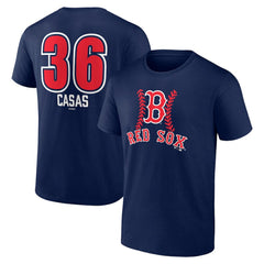 Triston Casas Boston Red Sox Fastball Player Name & Number T-Shirt - Navy