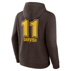 Yu Darvish San Diego Padres Fastball Player Name & Number Pullover Hoodie - Brown