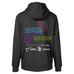 San Diego Padres Levelwear Podium Vintage Pullover Hoodie - Black