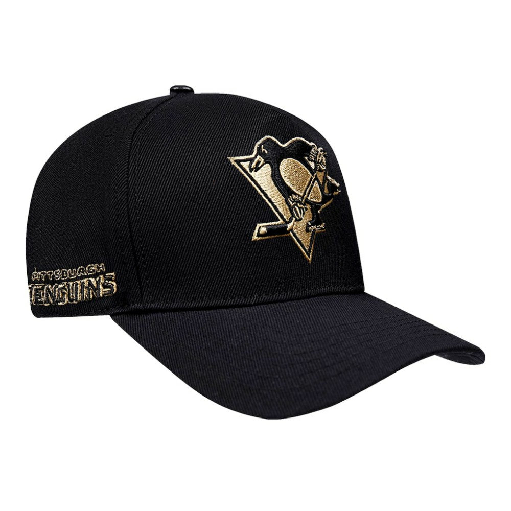 Pittsburgh Penguins Pro Standard Metallic Logo Pinch Front Adjustable Hat