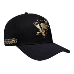 Pittsburgh Penguins Pro Standard Metallic Logo Pinch Front Adjustable Hat