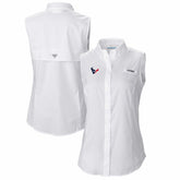 NFL Houston Texans Women's PFG Tamiami Omni-Shade Sleeveless Button-Up Shirt