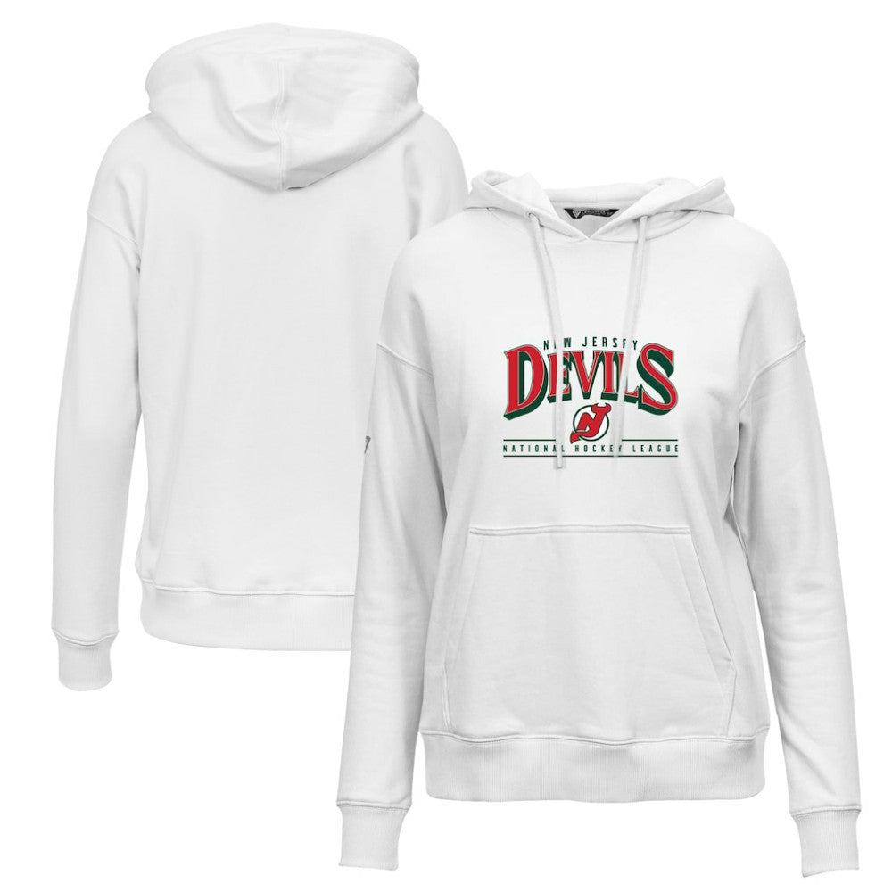 New Jersey Devils Levelwear Women's Retro Adorn Spellout Pullover Hoodie