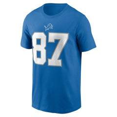 NFL Detroit Lions Sam LaPorta Name & Number T-Shirt