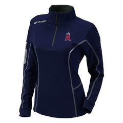 Los Angeles Angels Women's Omni-Wick Shotgun Quarter-Zip Pullover Top - Navy | Columbia