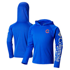 Chicago Cubs Youth Terminal Tackle Long Sleeve Hoodie T-Shirt - Royal | Columbia