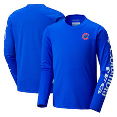 Chicago Cubs Youth Terminal Tackle Long Sleeve T-Shirt - Royal | Columbia