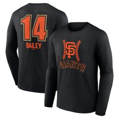 Patrick Bailey San Francisco Giants Name & Number Fastball Long Sleeve T-Shirt - Black