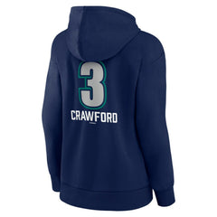 J.P. Crawford Seattle Mariners Women's Name & Number Fastball Pullover Hoodie - Navy