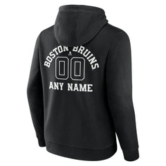 Boston Bruins Personalized Name & Number Monochrome Pullover Hoodie