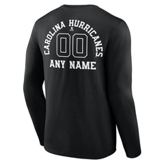 Carolina Hurricanes Personalized Name & Number Monochrome Long Sleeve T-Shirt