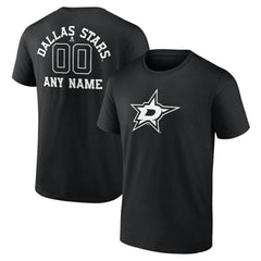 Dallas Stars Personalized Name & Number Monochrome T-Shirt