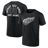 Detroit Red Wings Personalized Name & Number Monochrome T-Shirt