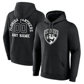 Florida Panthers Personalized Name & Number Monochrome Pullover Hoodie
