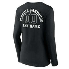Florida Panthers Women's Personalized Name & Number Monochrome Long Sleeve V-Neck T-Shirt