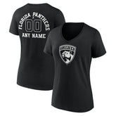 Florida Panthers Women's Personalized Name & Number Monochrome V-Neck T-Shirt
