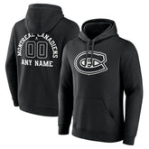 Montreal Canadiens Personalized Name & Number Monochrome Pullover Hoodie