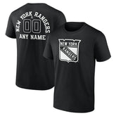 New York Rangers Personalized Name & Number Monochrome T-Shirt
