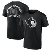 Ottawa Senators Personalized Name & Number Monochrome T-Shirt