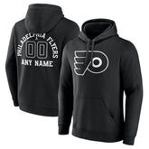 Philadelphia Flyers Personalized Name & Number Monochrome Pullover Hoodie