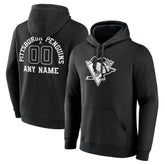 Pittsburgh Penguins Personalized Name & Number Monochrome Pullover Hoodie