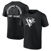Pittsburgh Penguins Personalized Name & Number Monochrome T-Shirt