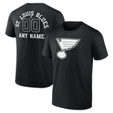 St. Louis Blues Personalized Name & Number Monochrome T-Shirt