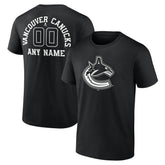 Vancouver Canucks Personalized Name & Number Monochrome T-Shirt