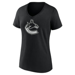 Vancouver Canucks Women's Personalized Name & Number Monochrome V-Neck T-Shirt