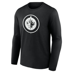 Winnipeg Jets Personalized Name & Number Monochrome Long Sleeve T-Shirt