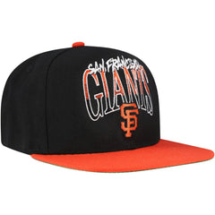 San Francisco Giants Rise Up Snapback Hat - Black | Mitchell & Ness