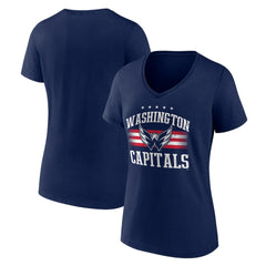 Washington Capitals Women's Americana Team V-Neck T-Shirt