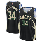 Giannis Antetokounmpo Milwaukee Bucks Fast Break Replica Player Jersey - Statement Edition - Black | Fanatics discount