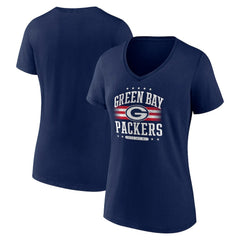 NFL Green Bay Packers Women's Americana Team V-Neck T-Shirt