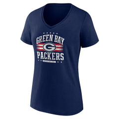 NFL Green Bay Packers Women's Americana Team V-Neck T-Shirt