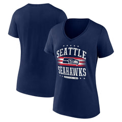 NFL Seattle Seahawks Women's Americana Team V-Neck T-Shirt