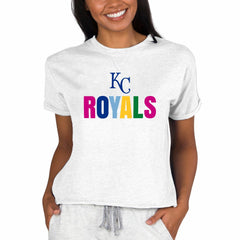 Kansas City Royals Concepts Sport Women's Mainstream Terry Sweatshirt - Oatmeal