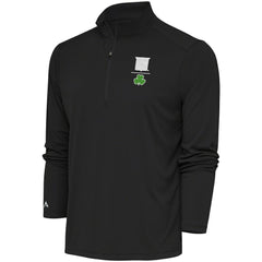 New York Rangers Antigua Shamrock Tribute Quarter-Zip Pullover Top